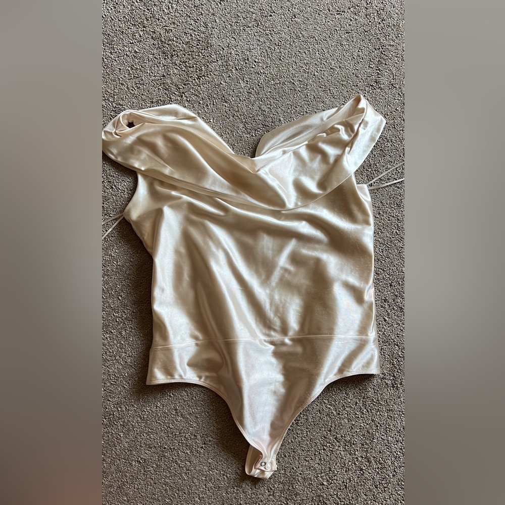 Express Silk off the shoulder bodysuit